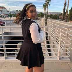 Novateks Mini-Flare Skirt - Gosh! Black