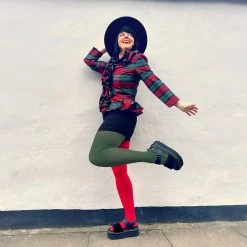 Calzifico Toninelli Opaque Duo Tights - Bottled Delight