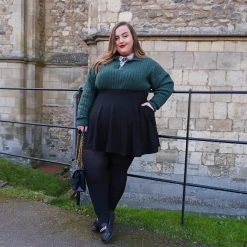 Novateks Mini-Flare Skirt - Gosh! Black