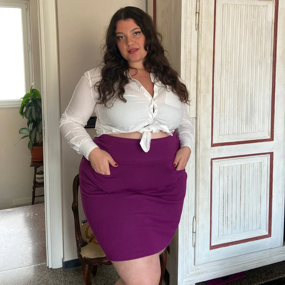 Novateks CLOTHING Mini Skirt - Oh! - Figgy Pudding