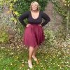 Novateks CLOTHING Flare Skirt - Oh My Gosh! - Burgundy