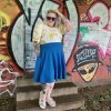Novateks CLOTHING Flare Skirt - Oh My Gosh! - Midnight Blue