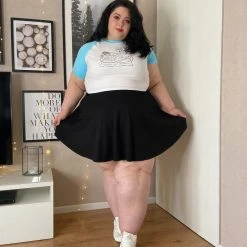 Novateks Mini-Flare Skirt - Gosh! Black