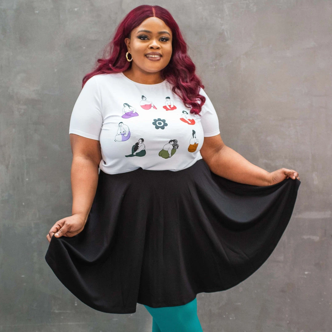 Novateks CLOTHING Flare Skirt - Oh My Gosh! - Black