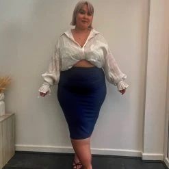 Novateks Pencil Skirt - Oh My! - Navy CLOTHING