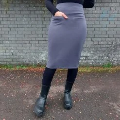 Novateks Pencil Skirt - Oh My! - Slate Grey