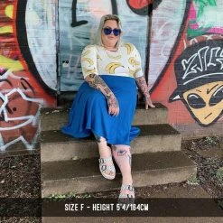 Novateks CLOTHING Flare Skirt - Oh My Gosh! - Midnight Blue