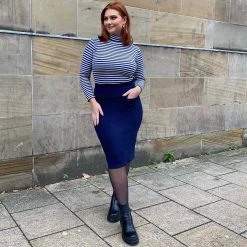 Novateks Pencil Skirt - Oh My! - Navy CLOTHING