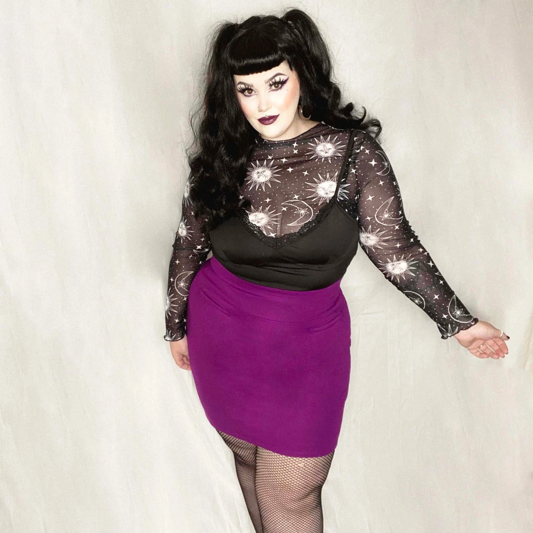 Novateks CLOTHING Mini Skirt - Oh! - Figgy Pudding