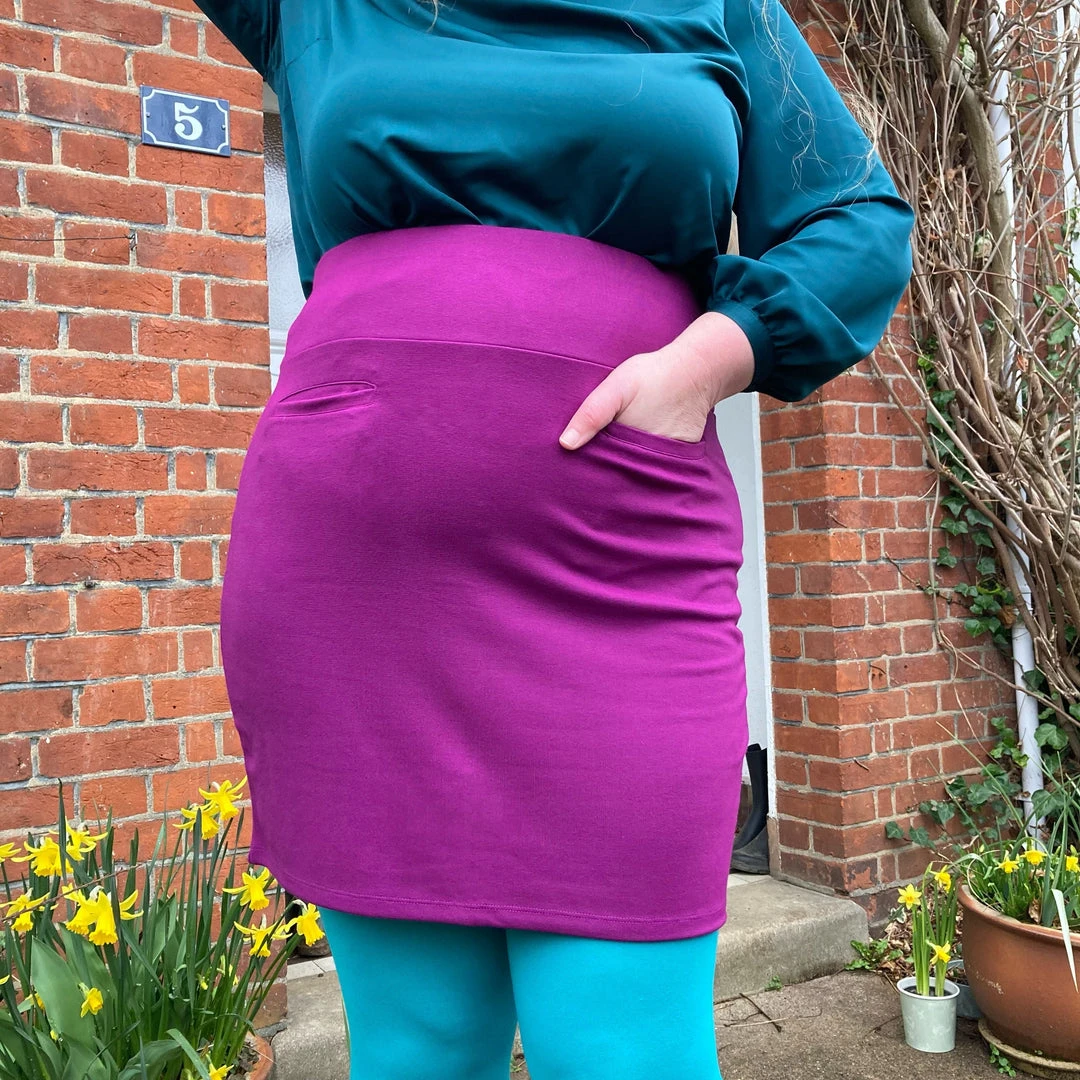 Novateks CLOTHING Mini Skirt - Oh! - Figgy Pudding