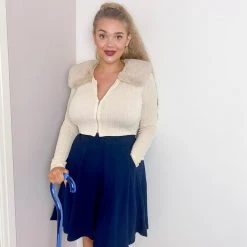 Novateks CLOTHING Flare Skirt - Oh My Gosh! - Navy