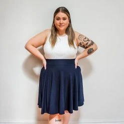 Novateks CLOTHING Flare Skirt - Oh My Gosh! - Navy