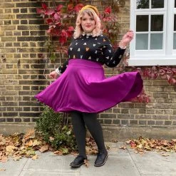 Novateks Flare Skirt - Oh My Gosh! - Figgy Pudding CLOTHING