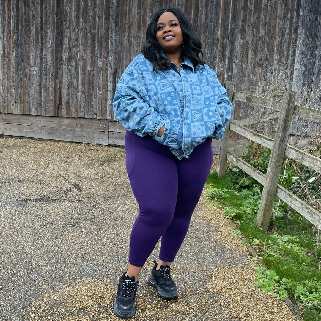 Novateks Squat Proof Leggings - 7/8 Length - Suffragette Purple