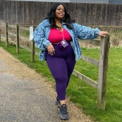 Novateks Squat Proof Leggings - 7/8 Length - Suffragette Purple