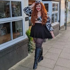 Novateks Mini-Flare Skirt - Gosh! Black