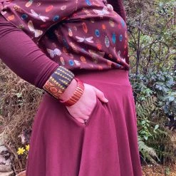 Novateks CLOTHING Flare Skirt - Oh My Gosh! - Burgundy