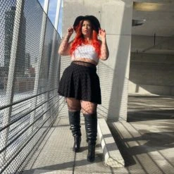 Novateks Mini-Flare Skirt - Gosh! Black