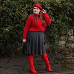 Novateks Flare Skirt - Oh My Gosh! - Slate Grey CLOTHING