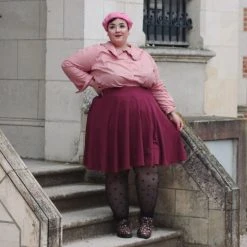 Novateks CLOTHING Flare Skirt - Oh My Gosh! - Burgundy