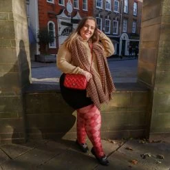 Calzifico Toninelli Semi-Opaque Diamonds - Burgundy