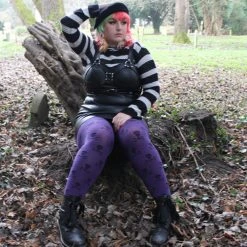 Calzifico Toninelli Opaque Skullz Tights - Forbidden Fruit