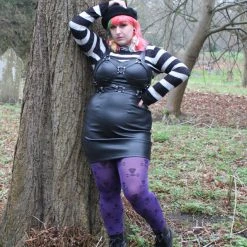 Calzifico Toninelli Opaque Skullz Tights - Forbidden Fruit