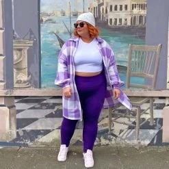 Novateks CLOTHING Squat Proof Leggings - Full Length - Suffragette Purple