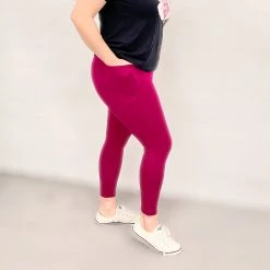 Novateks Squat Proof Leggings - 7/8 Length - Raspberry Pie CLOTHING