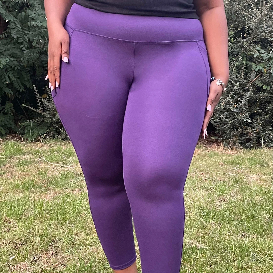 Novateks Squat Proof Leggings - 7/8 Length - Suffragette Purple