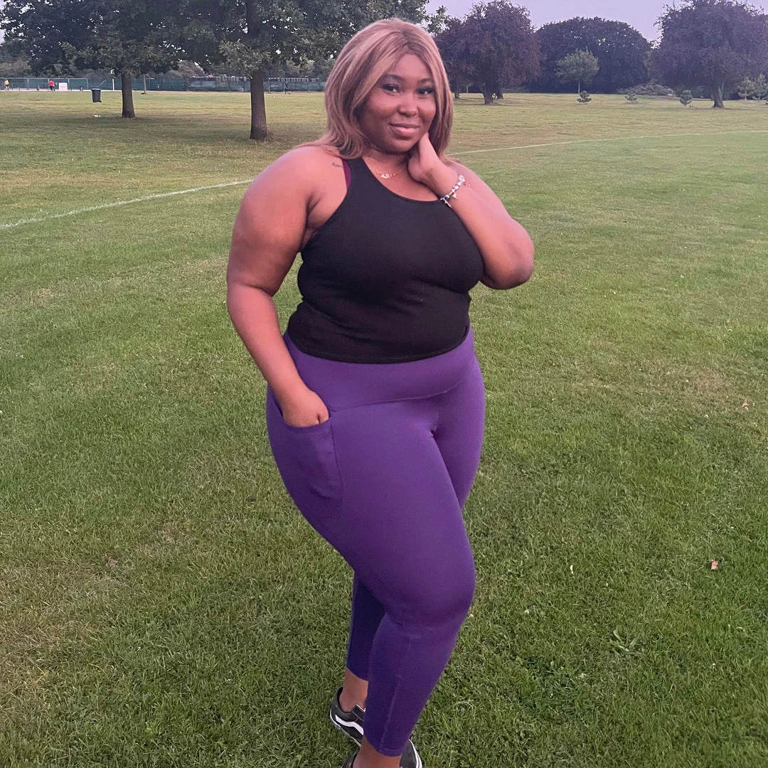 Novateks Squat Proof Leggings - 7/8 Length - Suffragette Purple