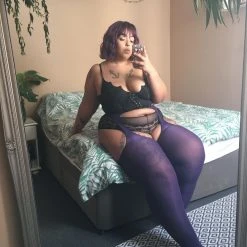 Calzifico Toninelli Opaque Mock Garter - Purple Rain