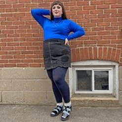 Calzifico Toninelli Merino Wool Footless Tights - Royal Navy