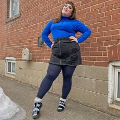 Calzifico Toninelli Merino Wool Footless Tights - Royal Navy