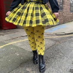 Calzifico Toninelli Opaque Skullz Tights - Toxic