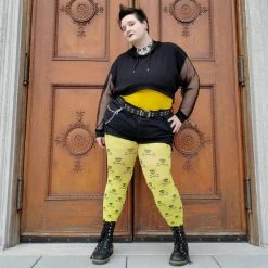 Calzifico Toninelli Opaque Skullz Tights - Toxic