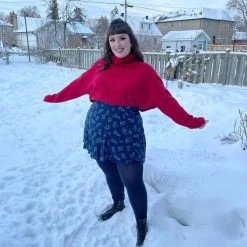 Calzifico Toninelli Merino Wool Footless Tights - Royal Navy