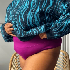 Novateks WHAT'S NEW Cheeky High Leg - Figgy Pudding