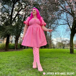 Calzifico Toninelli Semi-Opaque Polka - Shortcake