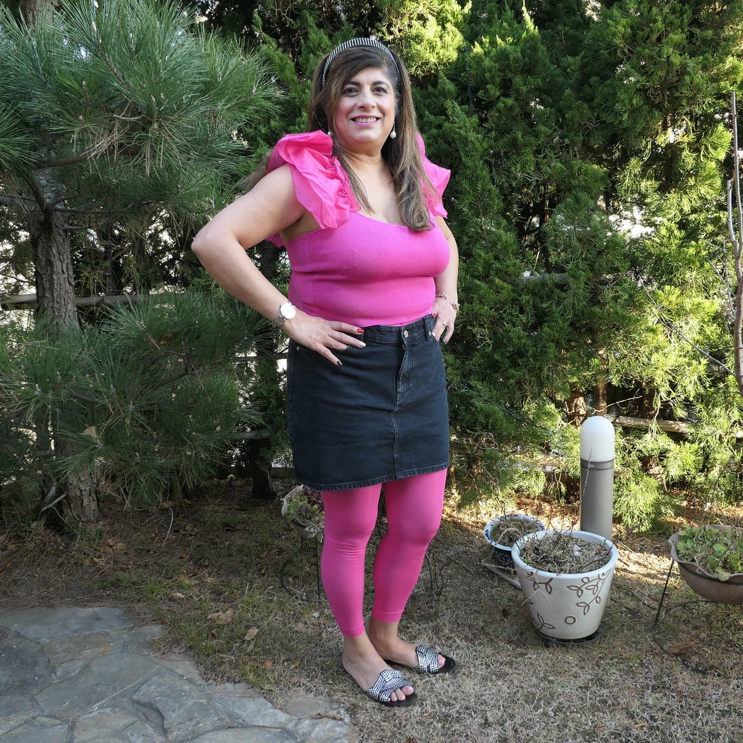 Calzifico Toninelli Opaque Footless Tights - Bubblegum