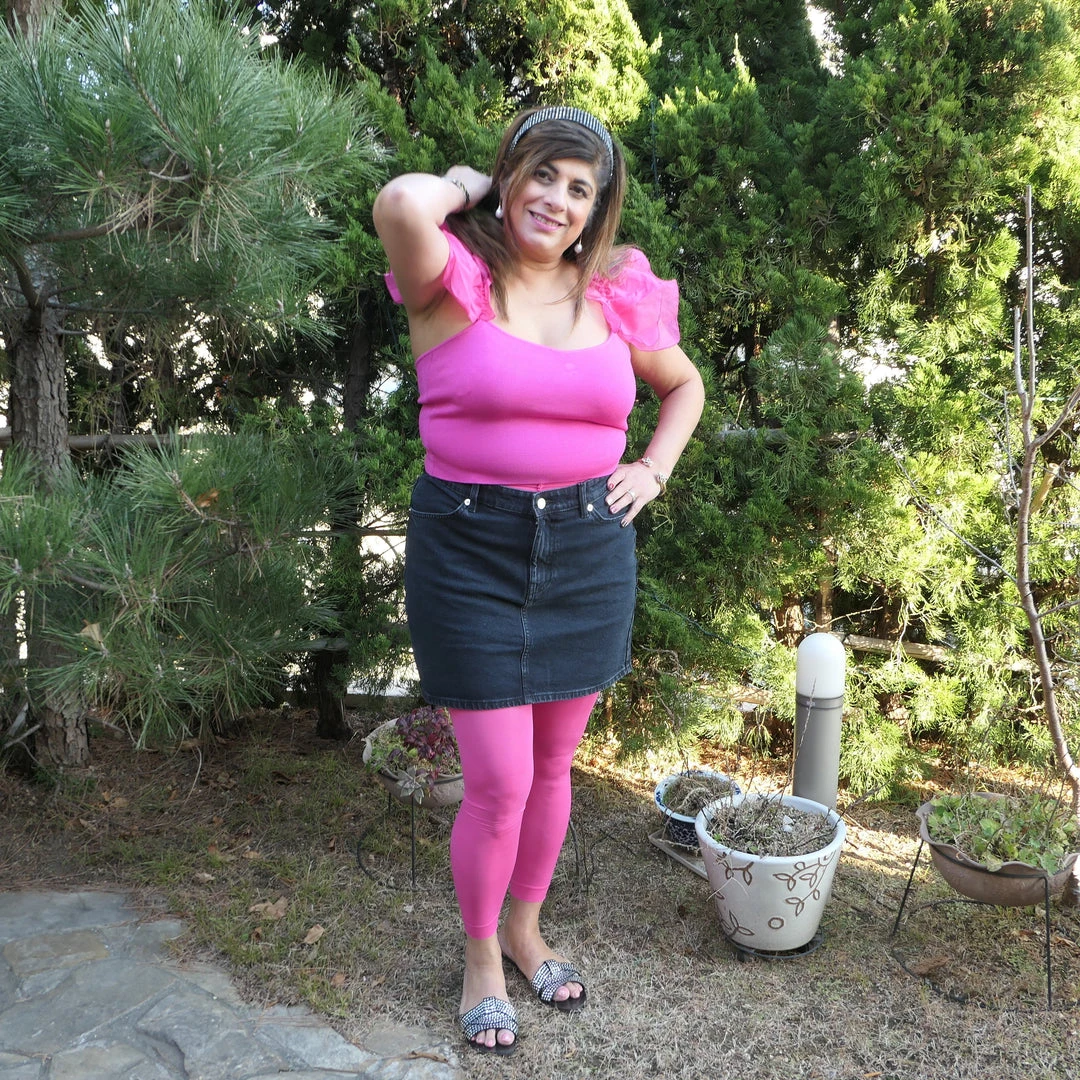 Calzifico Toninelli Opaque Footless Tights - Bubblegum