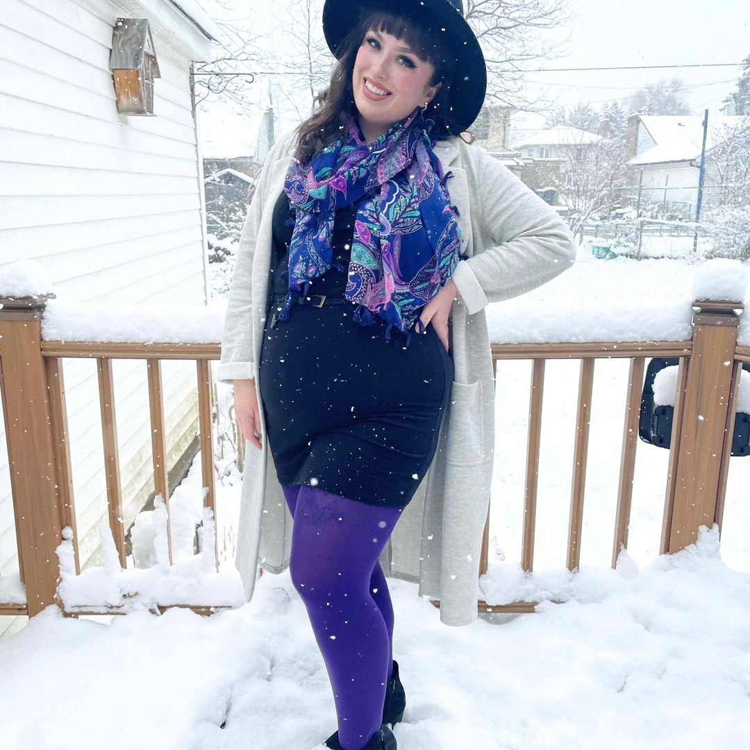 Calzifico Toninelli Opaque Tights - Suffragette Purple