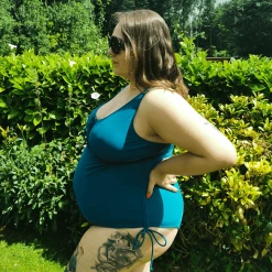 Playful Promises Maternity Swimsuit - That Loving Feel'in - Teal WHAT'S NEW