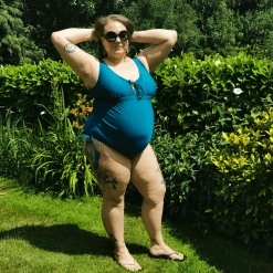 Playful Promises Maternity Swimsuit - That Loving Feel'in - Teal WHAT'S NEW