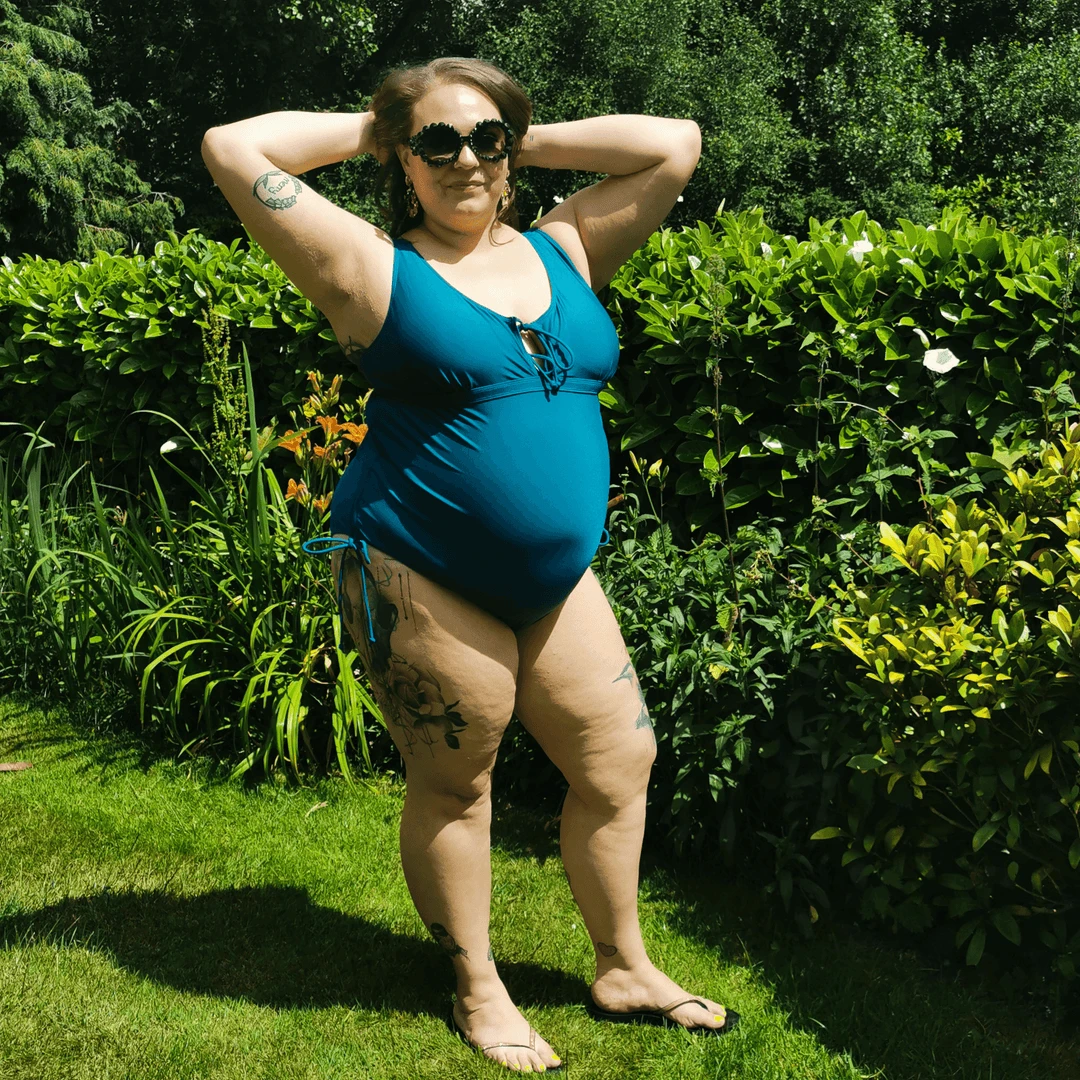 Playful Promises Maternity Swimsuit - That Loving Feel'in - Teal WHAT'S NEW