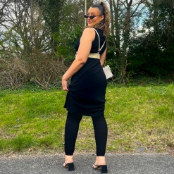 Calzifico Toninelli Footless Ribbed Cashmere Tights - Black