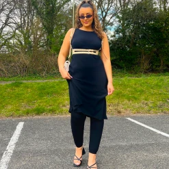 Calzifico Toninelli Footless Ribbed Cashmere Tights - Black