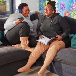 Novateks Thigh High Socks - Sand Dollar