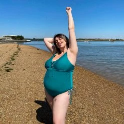 Playful Promises Maternity Swimsuit - That Loving Feel'in - Teal WHAT'S NEW