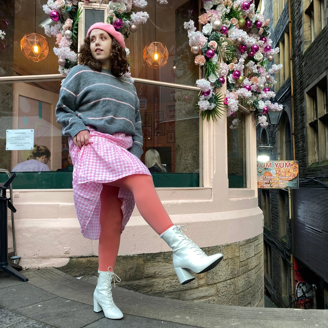 Calzifico Toninelli Opaque Footless Tights - Abricot